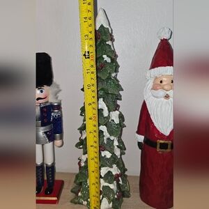 Christmas Wooden Decor Set — Tree, Santa & Nutcracker (Handcrafted Look)